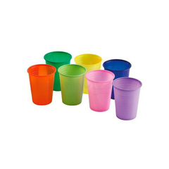 Vaso plástico 180cc x10 unidades del mismo color (elegir opción)