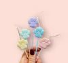 Set vela huellitas pastel x5 unidades