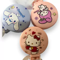 Mini cepillo plegable con espejo Sanrio x1 unidad SURTIDO