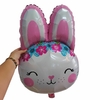 Globo cabeza de conejo de pascua con flores 68cm aprox. - comprar online