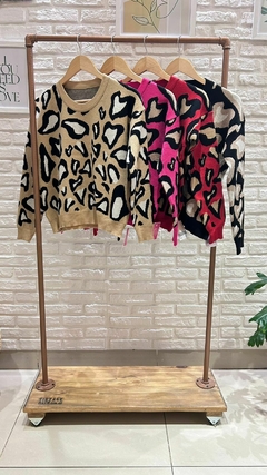SWEATER ANIMAL PRINT- BREMER DOBLE (4 COLORES / TALLE UNICO)