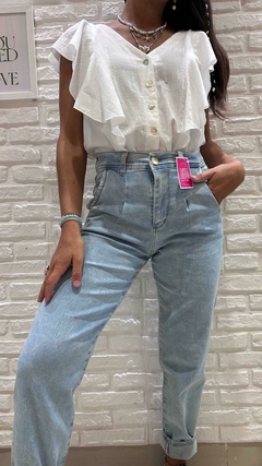 BLUSA AURORA- LINO (SÓLO COLOR BLANCO / TALLE ÚNICO)