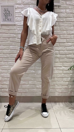 BLUSA AURORA- LINO (SÓLO COLOR BLANCO / TALLE ÚNICO) en internet