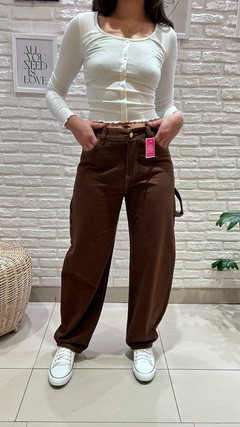 JEAN BAGGY CHOCOLATE- RÍGIDO (TALLES 34 AL 40)