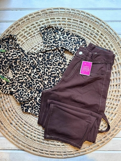 JEAN BAGGY CHOCOLATE- RÍGIDO (TALLES 34 AL 40) - tienda online
