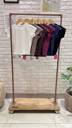 REMERA BECCA- ALGODÓN ELASTIZADO (6 COLORES / TALLE ÚNICO) - comprar online