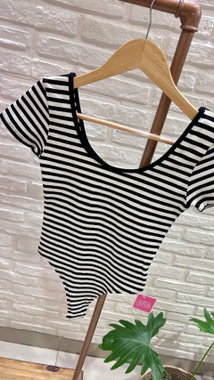 BODY A RAYAS C/MANGUITAS- ALGODÓN (3 COLORES / TALLE ÚNICO) - tienda online