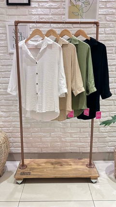 CAMISA MANGAS 3/4- SEDA FRIA (3 COLORES / TALLES 2 AL 5)