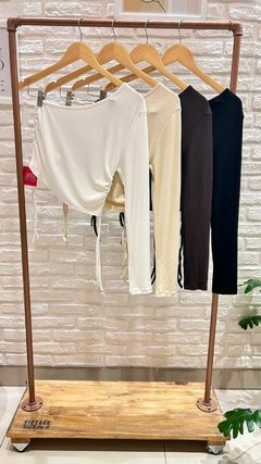 TOP UNA SOLA MANGA GINEBRA- MORLEY (4 COLORES / TALLE UNICO)