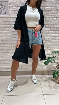 Imagen de KIMONO LISO- LINO (4 COLORES / TALLE UNICO)