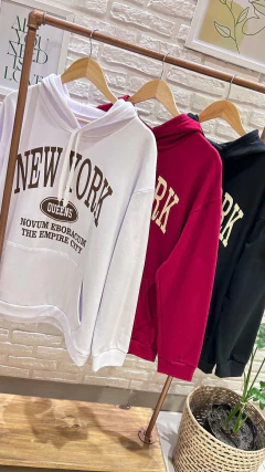 MAXIBUZO NEW YORK- ALGODÓN CON FRISA (ÚLTIMO COLOR NEGRO / TALLE ÚNICO) - comprar online