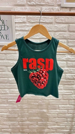 MUSCULOSA CROP TOP RASP BERRY- ALGODÓN (11 COLORES / TALLE ÚNICO) - tienda online