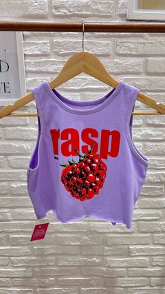 MUSCULOSA CROP TOP RASP BERRY- ALGODÓN (11 COLORES / TALLE ÚNICO) - tienda online