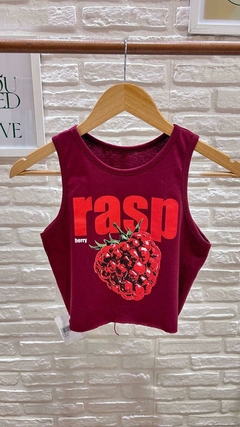 MUSCULOSA CROP TOP RASP BERRY- ALGODÓN (11 COLORES / TALLE ÚNICO) - comprar online
