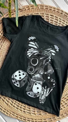 REMERAS ESTAMPADAS PROMO!- ALGODÓN / COLOR NEGRO (25 MODELOS / TALLE ÚNICO) - comprar online