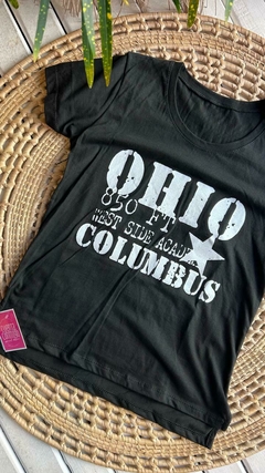 REMERAS DE ALGODON ESTAMPADAS- COLOR NEGRO (10 MODELOS / TALLE ÚNICO) en internet