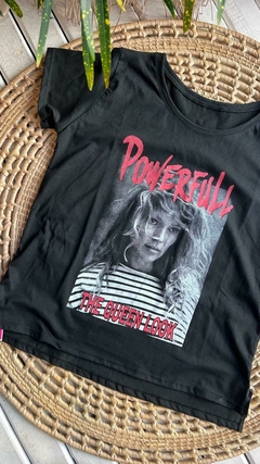 REMERAS DE ALGODON ESTAMPADAS- COLOR NEGRO (10 MODELOS / TALLE ÚNICO) - tienda online