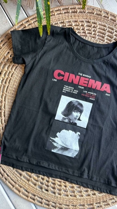 REMERAS DE ALGODON ESTAMPADAS- COLOR NEGRO (10 MODELOS / TALLE ÚNICO)