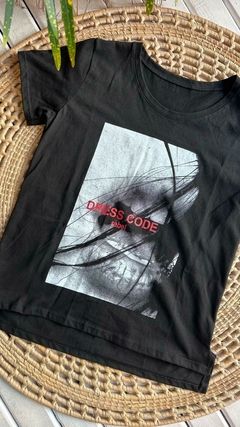 REMERAS DE ALGODON ESTAMPADAS- COLOR NEGRO (10 MODELOS / TALLE ÚNICO) en internet