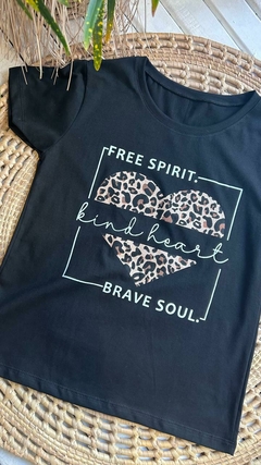 REMERAS DE ALGODON ESTAMPADAS- COLOR NEGRO (VARIOS MODELOS / TALLE UNICO)