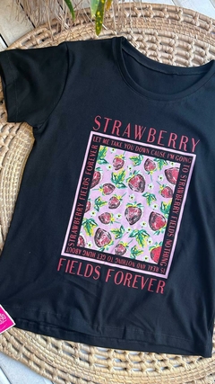 REMERAS DE ALGODON ESTAMPADAS- COLOR NEGRO (VARIOS MODELOS / TALLE UNICO) - comprar online
