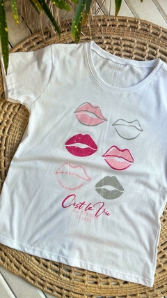 REMERAS DE ALGODON ESTAMPADAS- COLOR BLANCO (VARIOS MODELOS/ TALLE UNICO) - comprar online