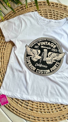 REMERAS DE ALGODON ESTAMPADAS- COLOR BLANCO (VARIOS MODELOS/ TALLE UNICO) - tienda online