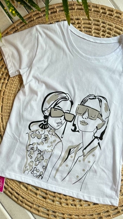 REMERAS DE ALGODON ESTAMPADAS- COLOR BLANCO (VARIOS MODELOS/ TALLE UNICO) en internet