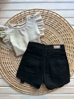 SHORT CARGO NEGRO- JEAN RÍGIDO (TALLES 36 AL 46) - tienda online