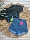 SHORT CELESTE OSCURO- JEAN ELASTIZADO (MARCA S.GSTRONG / TALLES 36 AL 46)