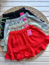 SHORT DE LINO CON VOLADITOS (4 COLORES / TALLE ÚNICO)