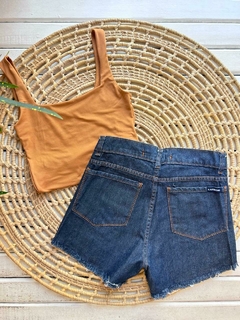SHORT AZUL CON ROTURAS- JEAN RÍGIDO (MARCA S.GSTRONG / TALLES 36 AL 46) - comprar online