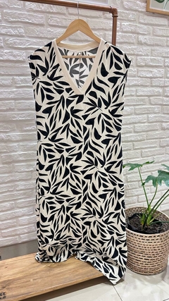 VESTIDO ESTAMPADO- FIBRANA (4 MODELOS / TALLE ÚNICO) - comprar online