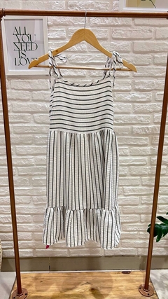 VESTIDO DE LINO A RAYAS (5 COLORES / TALLE UNICO)