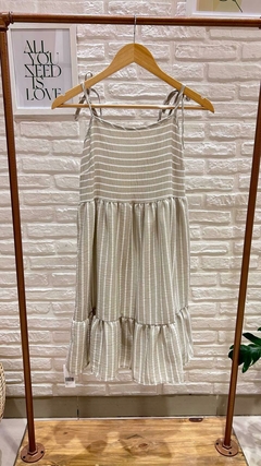VESTIDO DE LINO A RAYAS (5 COLORES / TALLE UNICO) en internet