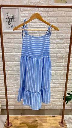 VESTIDO DE LINO A RAYAS (5 COLORES / TALLE UNICO) - tienda online