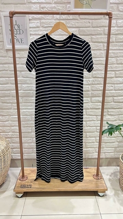VESTIDO A RAYAS- MODAL (6 COLORES / TALLE ÚNICO)