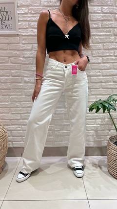WIDE LEG BLANCO TIRO MEDIO- RÍGIDO (ÚLTIMOS TALLES)