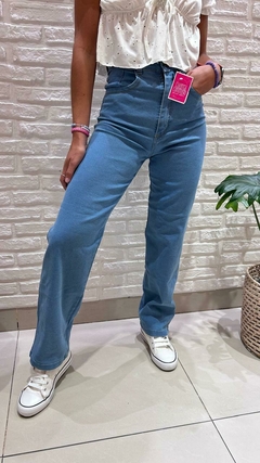 WIDE LEG CELESTE CLÁSICO- ELASTIZADO (TALLES 36 AL 46) - tienda online