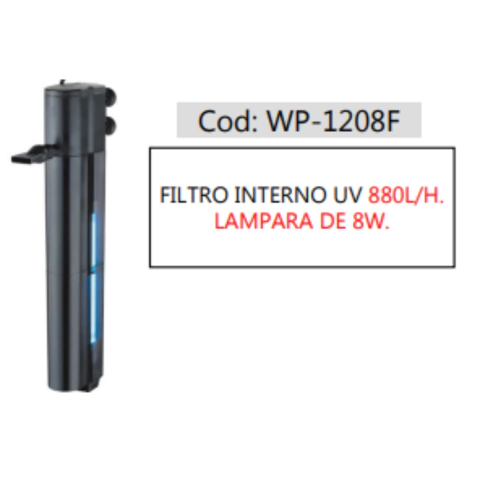 SOBO Filtro Interno UV. WP-1208F.