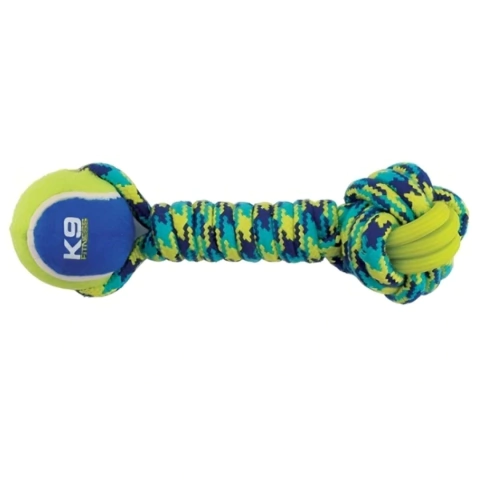 K9 FITNESS SOGA TRENZADA GOMA & PELOTA- 30.5 CM