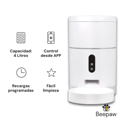 COMEDERO INTERACTIVO BEEPAW FEED-E C/CAMARA BLANCO en internet