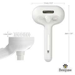 CEPILLO CON VAPOR Y CARDINA BEEPAW STROK-E BLANCO - Neozoo Tadicor
