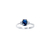 Anillo Solitario de Plata Mujer Con Piedras (1020P) - tienda online