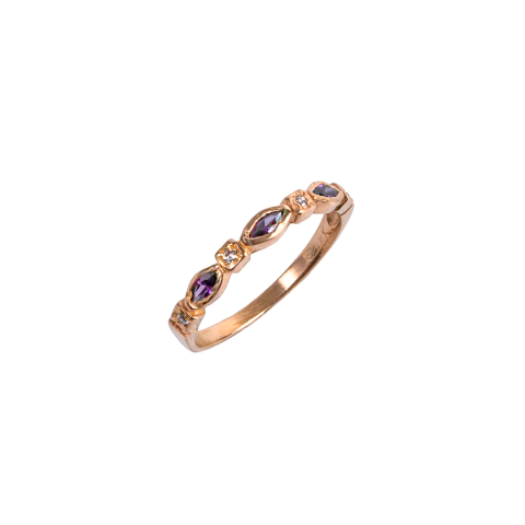 Anillo de Oro Mujer Con Piedras (1032D) - comprar online