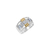 Anillo de Plata y Oro Mujer Con Piedras (1644C) - Joyeria El Rubi