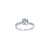 Anillo Solitario de Plata Mujer Con Piedras (1810P) - Joyeria El Rubi
