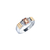 Anillo de Plata y Oro Mujer Con Piedras (1327C) - tienda online