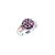 Imagen de Anillo de Plata y Oro Mujer Con Piedras - Frutilla (1714C)