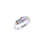 Anillo de Plata y Oro Mujer Con Piedras (1340C) - Joyeria El Rubi
